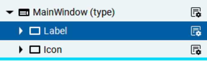 FT Optix project tree view showing label above icon before Z-order correction