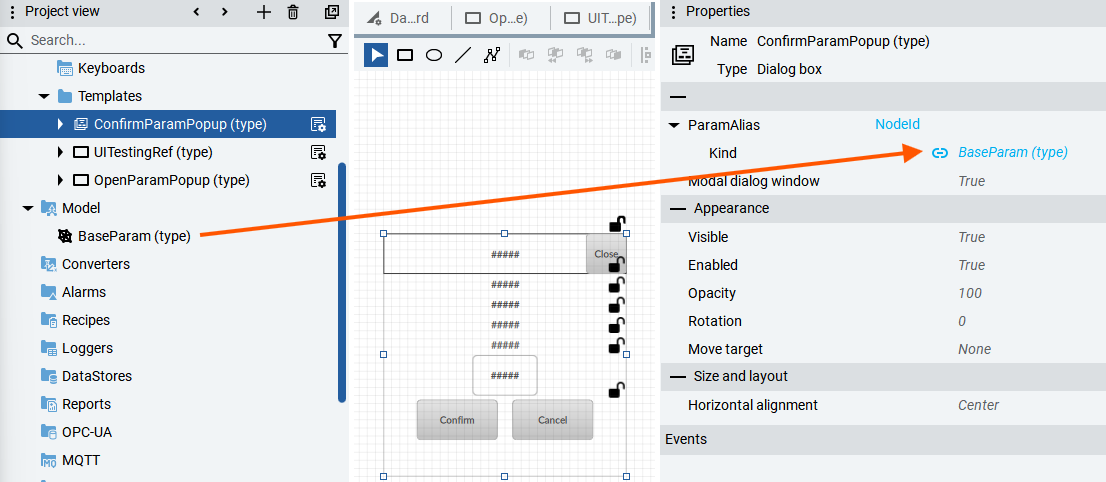 Template Optix Reusable Popup Templates in Optix with Alias Passing